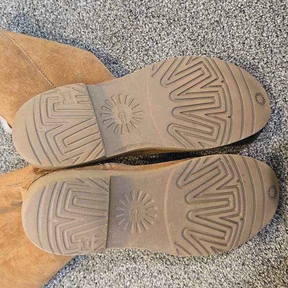 Ugg Australia Women Brown Suede Tall Boots Riding Sheepskin Shoes Sz 8 - Picture 10 of 13